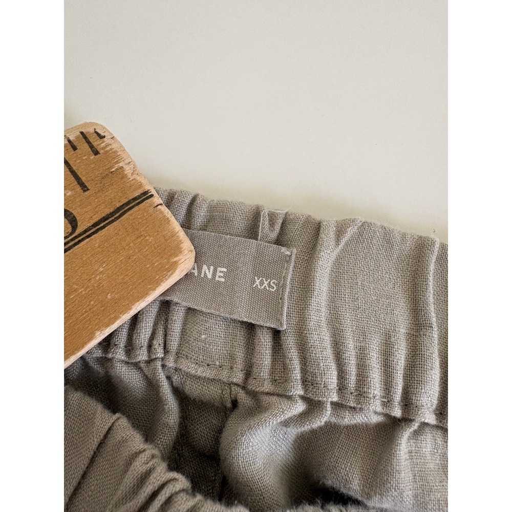 Everlane Womens Linen Barrel Pants XXS Grey Elastic Waist Minimalist Lagenlook - Picture 8 of 13